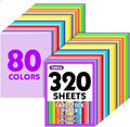 320 Sheets 8.5" X 11" Colored Cardstock, 80 Assorted Colors 180 GSM/65 LB Construction Paper Card Stock Printer Paper for Printing, Card Making, DIY Crafts, Kids School Supplies,Party Decorations