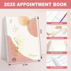 SUNEE 2026 Appointment Book, Quarter-Hourly, Weekly & Monthly - from January 2026 - December 2026, 8.5"x11" Weekly Planner, Flexible Cover, Note Pages, Pockets, Bookmark, Spiral Binding, Pink Breeze