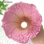 Bieye LS20 Lily Flower Blown Glass Lampshade (Orange Pink, Opening I.D. 1.26" x O.D. 1.5")