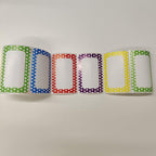 L LIKED 250 Stickers - 3.5" x 2.25"Colors Plain Name tag Labels with Perforated Line for School Office Home (Star - 250 Labels)