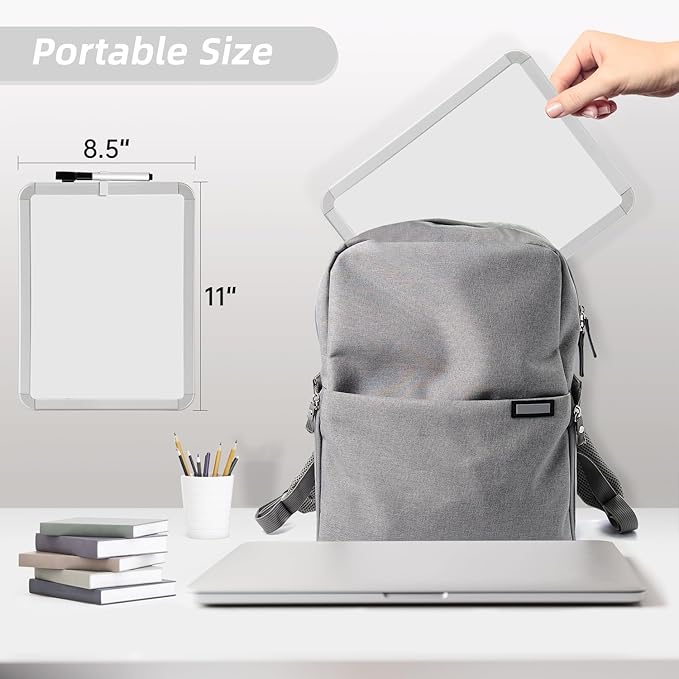 VUSIGN Small Dry Erase Whiteboard, 8.5 x 11 Inches White Board for Students, Fridge, Locker, Mini Dry Erase Board, 2 Pack