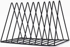 Sooyee 9 Slot Black Magazine Holder,Desktop File Sorter Organizer Triangle Bookshelf Decor Home Office