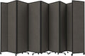 Versare Room Divider 360 Portable Wall Partition | Folding Panels | Large Freestanding Divider | Locking Wheels | Temporary Room Separator