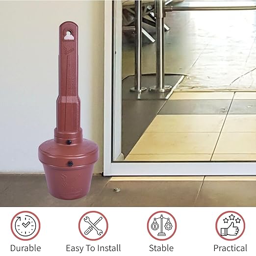 OranclUS Weatherproof Outdoor Standing Disposal Bin with Lid – Durable All-Weather Waste Receptacle for Yard, Porch, Deck, Terrace, Entrance (Coffee, 42in-2Pack)