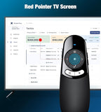 Presentation Clicker for TV LED LCD Screen Digital Presentation Clicker w Magnifier Highlight,2 in 1 Type C Presenter Remote Pointer Wireless with Volume Control for Classroom Teacher Projector Mac