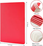 feela 36 Pack Soft Cover Journal Bulk, Lined Blank Travel Journal for Women Men Writing, Notebooks College Ruled for Work, Note Taking Notebook School Business Supplies, 8.2” x 5.5”, A5, Red