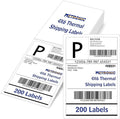 METRONIC Thermal Labels 4x6 200 Labels Fanfold Direct Shipping Label with Perforated and Strong Adhesive Mailing Stickers Paper Thermal Printer Sticker for Most Printer Shipping Supplies