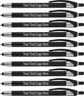Personalized With your Custom Logo or Text Pens-Pack of 450- for Marketing, Parties, and Events, 2 in 1 Capacitive Stylus & Ballpoint Pen Compatible With Touchscreen Devices, Black Ink, Black Pens