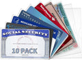 10 Pack Social Security Card Protector Medicare New Credit Card Holder,24 Mil Soft Clear Card for Waterproof SSN Card Protector，ID/Debit/Credit Card Covers Sleeve (10)