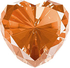 Amber Crystal Diamonds Paper Weights, Heart Shape Real Crystal Diamond Glass Gems Paperweight for Decoration 80mm, Big Diamonds Home Office Decor Valentine's Day Gift Wedding Favors with Gift Box