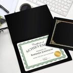 Geographics Recycled Blank Parchment Certificate Paper, 8.5 x 11, Optima Green with Gold Foil, Pack of 100 - Certificate Paper for Printing - Ideal for Printers