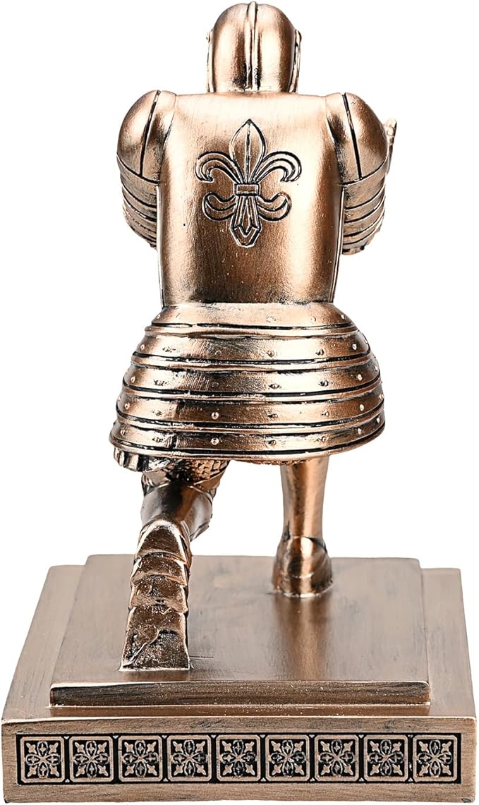 HDMbigmi Knight Pen Holder Pen Stand Desk Organizers and Accessories Resin Pencil Holder as Gift with a Fancy Pen for Office and Home Desk Organizer (Bronze)
