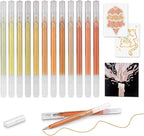 CAISEXILE 12 Yellow Glitter Gel Pens Set, 1.0 mm Fine Point for Black Paper & White Paper, Large Capacity Pens for Journaling, Adult Coloring Books, Drawing, Note Taking, Highlighting