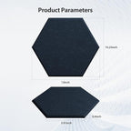 Amantech 12 Pack Acoustic Panels Self Adhesive Sound Proof Foam, High Density Sound Acoustic Panel, 12X10.23X0.4 Inch Hexagon Panels in Home, Office, Reccording Room, Studio,and more(Dark Blue)