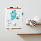 U Brands Contempo Magnetic Dry Erase Board, PINIT White Board, 11" x 14" Inches, White Plastic Frame Includes Markers, Magnets, Mini Eraser, Push Pins
