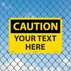 Custom OSHA Style Caution Sign 12" x 18" Plastic Sign, Customizable "Your Text Here", by AccuformNMC Made in USA
