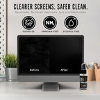 Delete Screen Cleaner Spray Kit, 2 Pack, 2oz Bottle and 2x 6"x6" Microfiber Cleaning Cloth, Streak-Free, Safe and Gentle Formula, Multi-Purpose for Travel, Small TVs, Cameras, Laptops, Phones