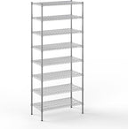 Regal Altair 18" Deep x 36" Wide x 86" Height Wire Shelving Kit | 8-Tier | NSF Commercial Storage Rack Unit