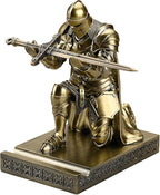 Amoysanli Medieval Armored Warrior Wearing Outerwear, Mobile Phone Stand Knight Pen Holder Desk Organizers, Resin Bookends Paperweight with a Letter Opener for Desk (Bronze)