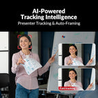 AV Access 4K Conference Room Camera, Dual Lens Cam(4K AI Tracking Cam and 1080P Panoramic Cam),3X Optical/5X Digital Zoom, 120° FOV, Auto Framing, Individuals Gallery, Works with Meet,Teams,Zoom