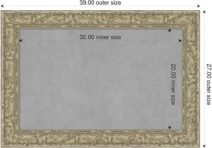 Amanti Art Silver Framed Magnetic Board 27x39 Large Vision Board for use with Magnets, 100% Metal Sheet to Display Items as Office Decor or for Home Organization in mudroom, Kitchen or Kids Room