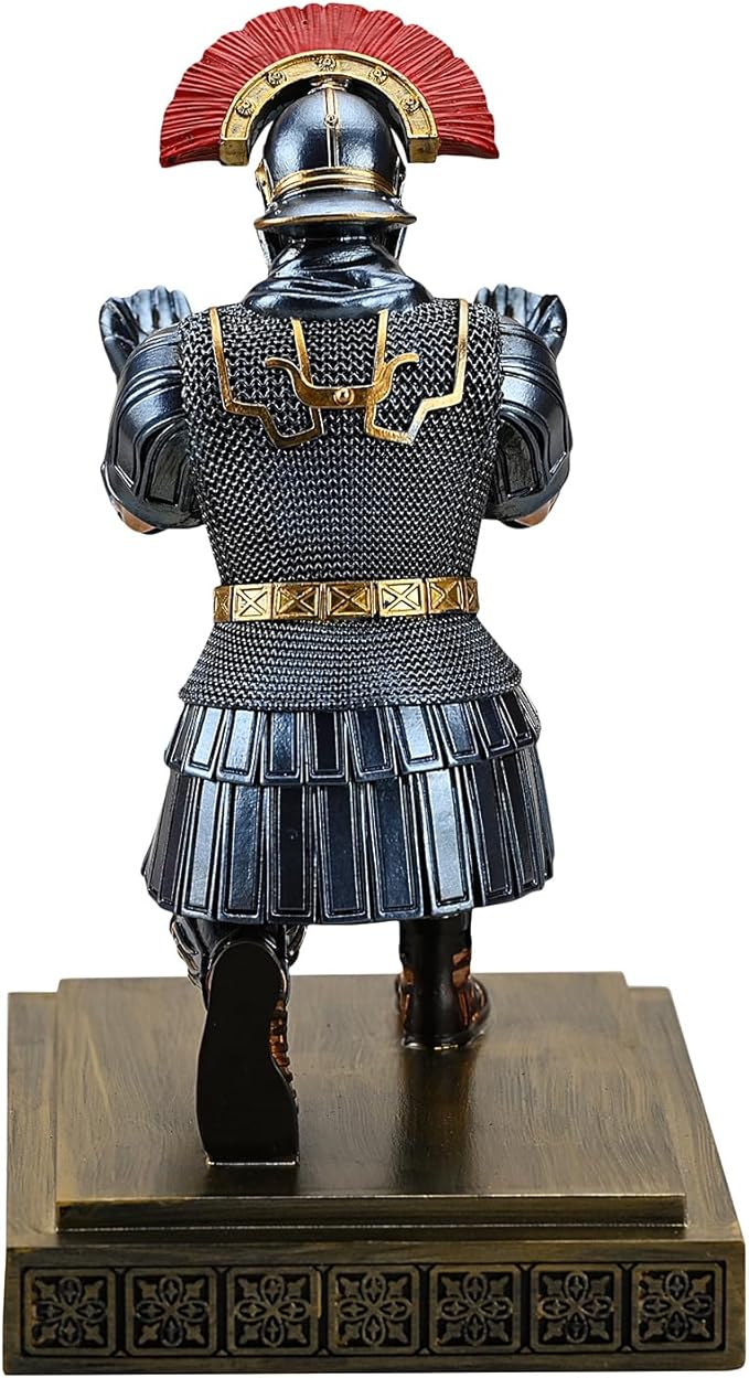 HDMbigmi Roman Legion Soldier Knight Pen Holder Pen Stand Desk Organizers and Accessories for Office and Home(Blue)