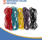 100Pack Trash Can Rubber Bands,5 Colors Large Rubber Bands,Heavy Duty,Reusable Elastic Bands for 13-30 Gallon Bins for Office Supplies File Folders Box Books,Bundle Rugs, BBQ Covers