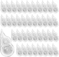 JEFURE 40 Pcs Correction Tape, 39.4 Ft White Wrong Out Tear-Resistant Bulk, Instant Corrections Easy To Use Applicator for School, Office, Note Taking, Journal (Tape Width 0.2 in, Clear)