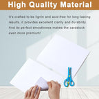 Silunkia 120 Sheets Bright White Cardstock 8.5 x 11 Certificate Paper, 250gsm/92lb Heavyweight White Card Stock Printer Paper for DIY Cards, Business Cards, Invitations, Menus