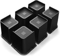 MXMZHXU Bed Risers 2 inch, 3 inch, 4 inch, 6 inch or 8 inch Heavy Duty Furniture Risers, Up to 6000 Lbs L Shaped Design Bed Lifts Blocks for Couch Desk Sofa Table (Black, 6 Inch 6 Pack)
