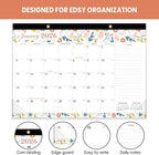 COMIX 12 Month Desk Calendar 2026 (Jan 2026–Dec 2026) – 17" x 12" Wall Calendar with to-Do List & Notes,2026 Calendar Monthly Planner for Home, School, or Office Organization