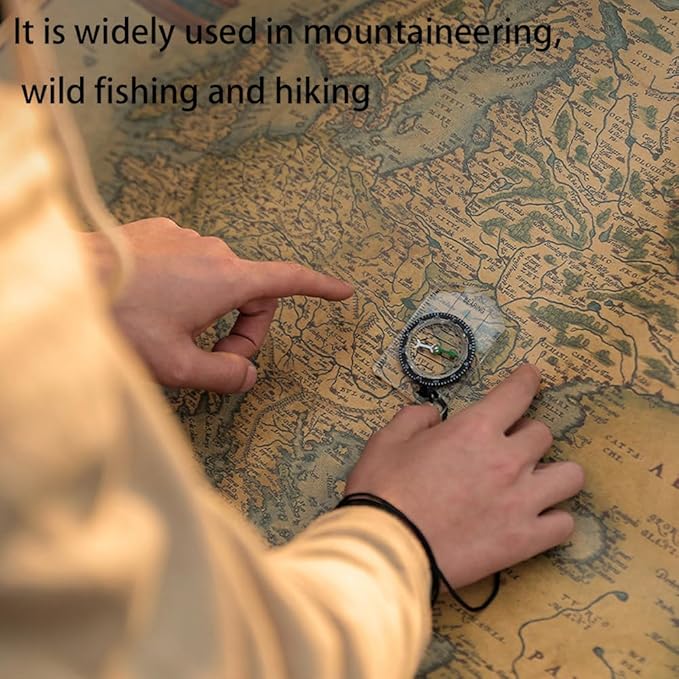 BOSOIRSOU 12pcs Orienteering Compass Set - Waterproof, Map Compass for Hiking, Backpacking, Camping, Kids, Travelling