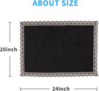 MINJIATEX Couch arm Covers,Non-Slip lace Sofa arm Covers Set of 2 Washable Sofa armrests Covers for Living Room Recliner Chair arm Cover Protectors for Leather Sofa armrest slipcover (GYDF-Black)