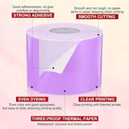 PATIKIL 3 x 5 Inch Rectangle Inventory Color Coding Labels 1 Roll, Square Self-Adhesive Inventory Label Stickers for Office Home Organization Name Tags, 500 Per Roll, Purple