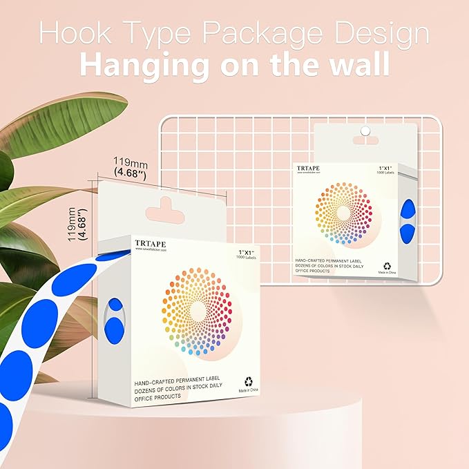 1 Inch Round Color Coding Labels, 1000 PCS Per Roll Blue Color Coded Dot Stickers, Round Color Dot Labels for Organizing, Filing, and Storage