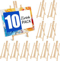 ESRICH 10pcs 17 Inch Tabletop Easels,Wood Easel for Painting,Tripod, Paint Party Easel, Kids Student Desktop Easel for Painting,Paint Easel for Canvas Paint