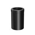 Gatco 1912 Modern Round Waste Basket, Matte Black / 11.88"H x 7.63" Dia Open Top Stainless Steel Trash Can with Removable Lid, 11 Liter Capacity