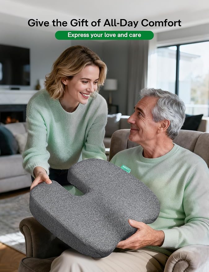 Medisana Gel Wheelchair Cushions for Pain Relief, GC 100 Seat Cushion for Tailbone, Sciatica, Back & Hip Support and Pressure Sore, Ergonomic Office Chair Cushion for for Seniors and Adults