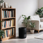 YMXYJM Modern Resin Trash Can Bin, Wastebasket for Bathroom, Kitchen, Office, Home, Black