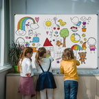 XBoard Magnetic Whiteboard 72 x 48 Inch | Giant Foldable Dry Erase White Board for Wall with Marker Tray 6' x 4' | Extra Large Aluminum Frame Folding Message Presentation Board