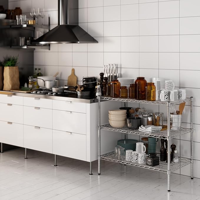 Regal Altair 21" Deep x 36" Wide x 34" Height Wire Shelving Kit | 3-Tier | NSF Commercial Storage Rack Unit