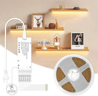 CUBITOR Under Cabinet COB Led Light Strip kit,16.4ft/5m Cuttable 3000K,Diffused Power with 6 Output Ports,Touch Switch&Dimmer Strip for Gun Safe Case,Book Shelf,Floating Shelf,Wall Panel,Home Decor