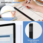 DOLLAR BOSS Monitor Memo Boards for Computers Office Desk Accessories 15.7" x 3.1" Transparent Acrylic Monitor Side Panel Multifunction Message Board Screen Note Holder for Office Home Work Desk