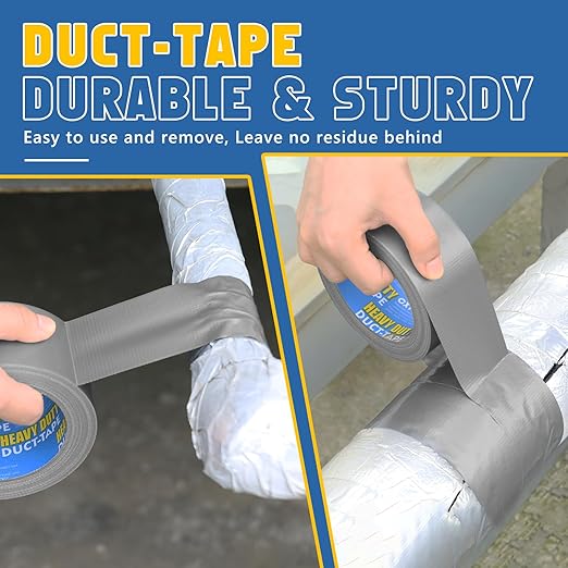 CXYARY 30 Roll Duct Tape Heavy Duty, 2 Inch x 900 Yard, Gray Waterproof Tape Any Weather, No Residue Tape for Strong Repairs, Indoor & Outdoor, Tear by Hand