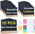 10 Pcs Reusable Mini Chalkboard Signs with Easel Stand for Food Labels, Double-Sided Use Message Board Signs, Weddings Place Cards, Birthday Parties, Table Numbers, Plants, Special Event Decorations