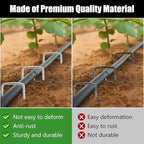 FEED GARDEN 4 Inch 25 Pack Galvanized Landscape Staples 11 Gauge Anti-Rust Garden Stakes Landscaping Fabric SOD Pins Yard Stakes for Weed Barrier Fabric