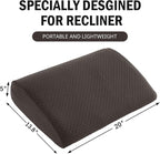 HOMBYS Lumbar Support Pillow for Recliner Chair, Memory Foam Back Support Cushion for Elderly,Extra Large Lumbar Support Pillow,Thick Backrest for Home Reading (Dark Coffee, 20“x13.5"x5")