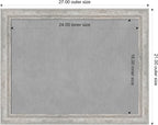 Amanti Art Silver Framed Magnetic Board 21x27 Medium Vision Board for use with Magnets, 100% Metal Sheet to Display Items as Office Decor or for Home Organization in mudroom, Kitchen or Kids Room