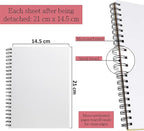 Elan A5 Sketchbook, 80 Sheets Italian Paper 80 lb/120 GSM, Acid-Free Sketch Book 8.3x5.8 Inch, White Drawing Paper Pad, Spiral Bound Sketchbook A5