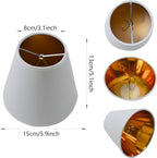 TAaMTYH small lamp shade chandelier shades set of 3，Fabric Lampshade for Wall Lamp，chandelier shades，small tadle lamps，For Cutting Edge bulbs, Clip-on Fitter Lampshade，3" X 6" X 5"